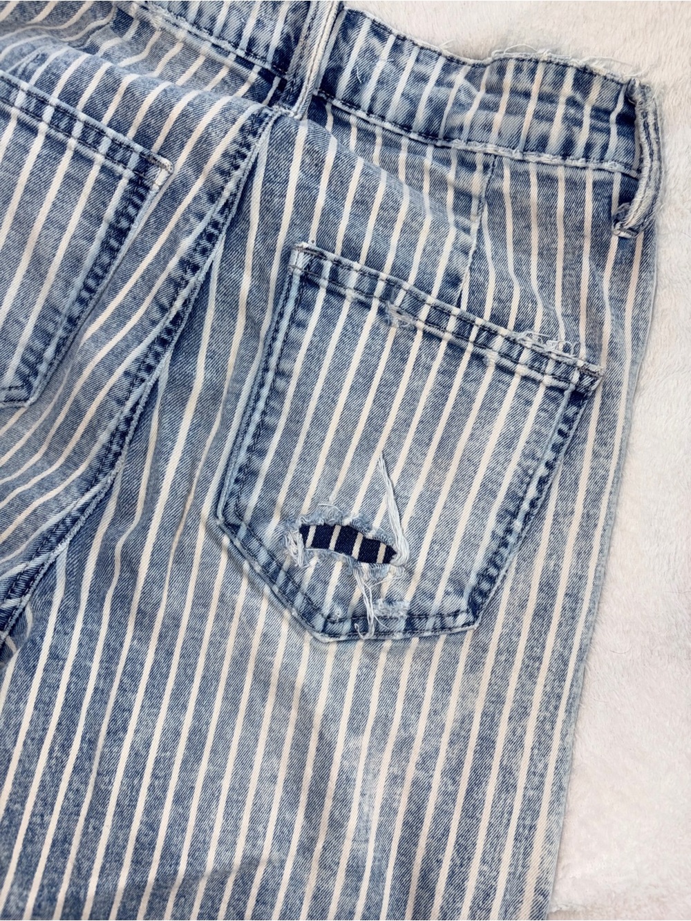 Willow & Root Railroad Striped Boho Pants sz 24 - Picture 9 of 10